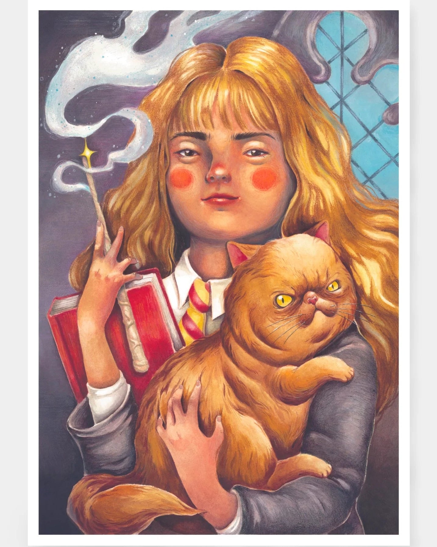 STAMPA Hermione e Grattastinchi