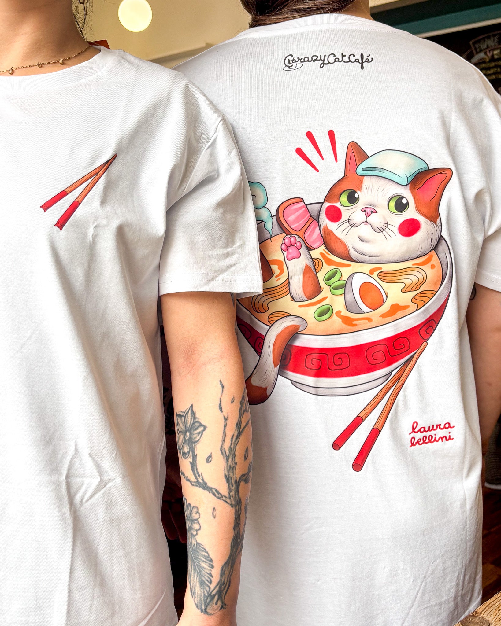 T SHIRT GATTO RAMEN